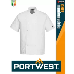   Portwest HORECA WHITE CUMBRIA rövidujjú séfkabát - munkaruha