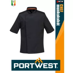   Portwest HORECA BLACK MESHAIR rövidujjú séfkabát - munkaruha