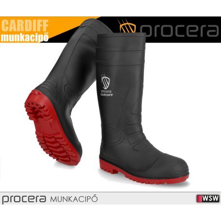 Procera CARDIFF BLACK technikai munkacsizma - munkabakancs