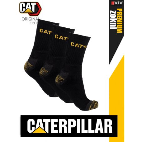 Caterpillar CAT SOCK PREMIUM BLACK technikai munkazokni 3 pár - munkaruha 