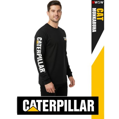 Cterpillar CAT BLACK technikai prémium hosszúujjú környakas póló - munkaruha