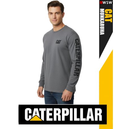 Cterpillar CAT GREY technikai prémium hosszúujjú környakas póló - munkaruha