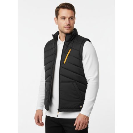 Cterpillar CAT BLACK cipzáros technikai munkamellény - munkaruha