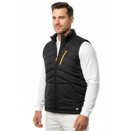 Cterpillar CAT BLACK cipzáros technikai munkamellény - munkaruha