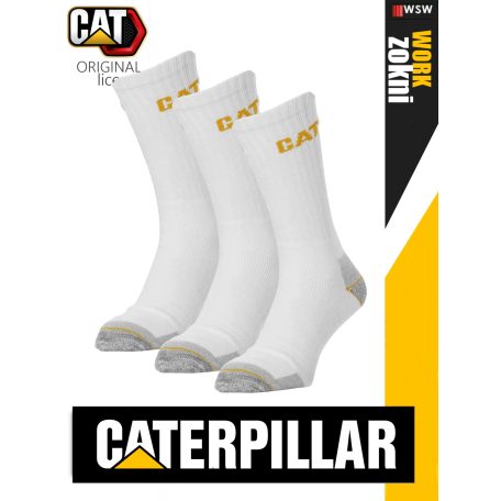 Caterpillar CAT SOCK WORK WHITE technikai munkazokni 3 pár - munkaruha 