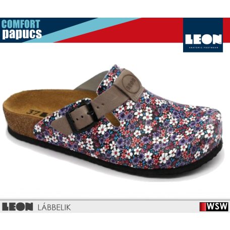 Leon COMFORT 4250C BLUEFLOWER komfort női papucs