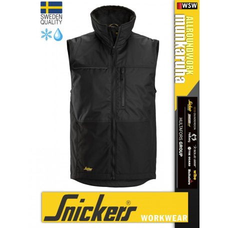 Snickers ALLROUNDWORK BLACK bélelt technikai szélálló télimellény - munkaruha