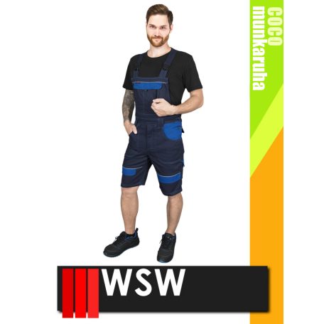 WSW CORTON NAVY technikai 100% pamut férfi kantáros rövid munkanadrág - munkaruha