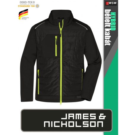 James & Nicholson HYBRID BLACKY férfi technikai bélelt kabát - munkaruha