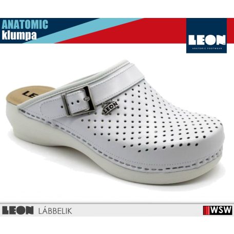 Leon COMFORT PU101 WHITE bőr női klumpa