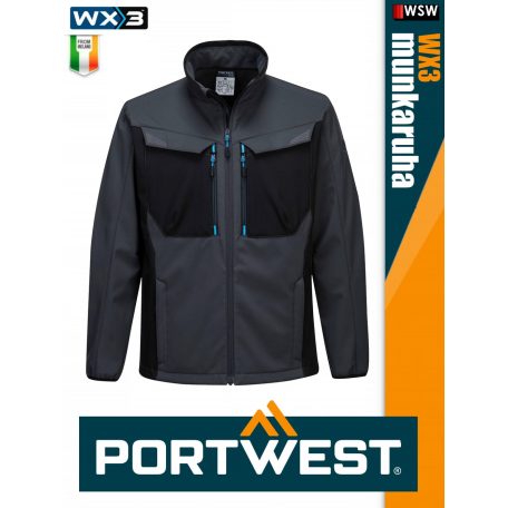 Portwest WX3 MOLEGREY prémium softshell munkakabát - munkaruha