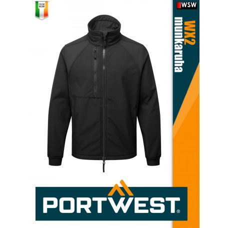 Portwest WX2 BLACK technikai softshell kabát - munkaruha