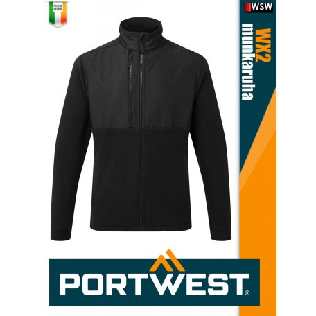 Portwest WX2 BLACK technikai polár kabát - munkaruha