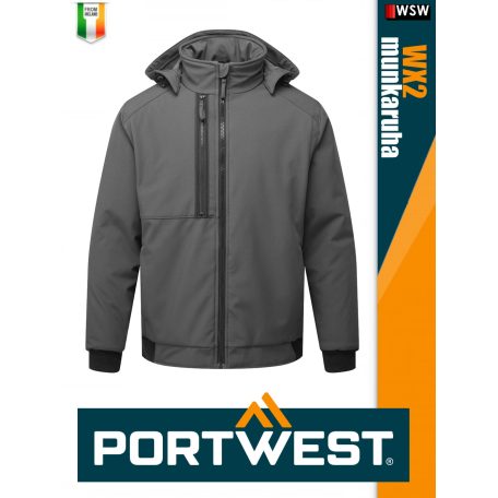 Portwest WX2 METALGREY technikai bélelt softshell kabát - munkaruha