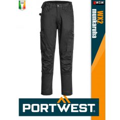   Portwest WX2 BLACK technikai strech rugalmas deréknadrág - munkaruha
