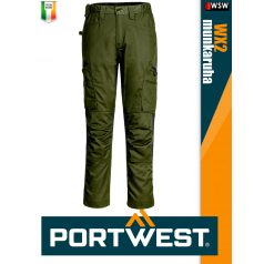   Portwest WX2 OLIVE technikai strech rugalmas deréknadrág - munkaruha
