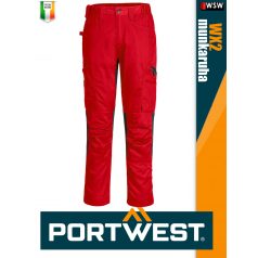   Portwest WX2 RED technikai strech rugalmas deréknadrág - munkaruha