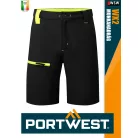 Portwest WX2 BLACK technikai strech rugalmas rövidnadrág - munkaruha