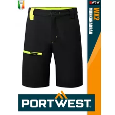   Portwest WX2 BLACK technikai strech rugalmas rövidnadrág - munkaruha