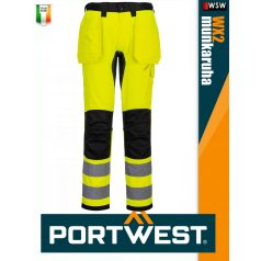   Portwest WX2 HVYELLOW technikai lengőzsebes láthatósági deréknadrág - munkaruha