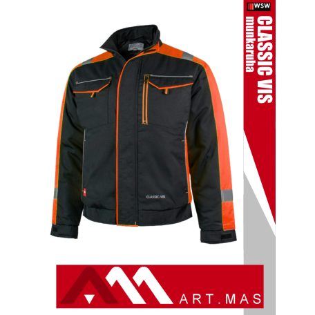 Artmas CLASSIC VIS ORANGE technikai kevertszálas kopásálló munkakabát - munkaruha