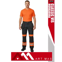   Artmas CLASSIC VIS ORANGE technikai kevertszálas kopásálló munkanadrág - munkaruha