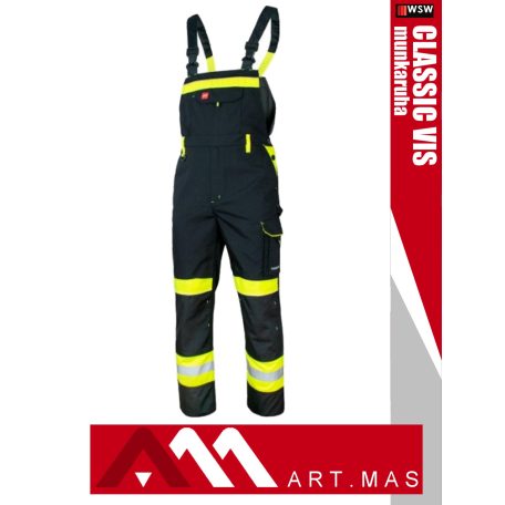 Artmas CLASSIC VIS YELLOW technikai kevertszálas kopásálló munkanadrág - munkaruha