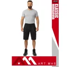 Artmas CLASSIC BLACK technikai 100% pamut kopásálló rövidnadrág - munkaruha