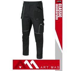   Artmas CLASSIC BLACK technikai 100% pamut kopásálló munkanadrág - munkaruha
