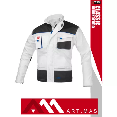 Artmas CLASSIC WHITE technikai kevertszálas kopásálló munkakabát - munkaruha