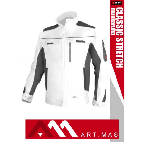 Artmas CLASSIC STRETCH WHITE pamutgazdag rugalmas anyagú munkakabát - munkaruha