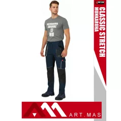  Artmas CLASSIC STRETCH NAVY pamutgazdag rugalmas anyagú slimfit munkanadrág - munkaruha