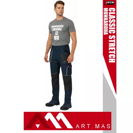 Artmas CLASSIC STRETCH NAVY pamutgazdag rugalmas anyagú slimfit munkanadrág - munkaruha
