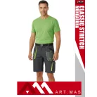 Artmas CLASSIC STRETCH GREY pamutgazdag rugalmas anyagú slimfit rövidnadrág - munkaruha