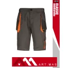 Artmas CLASSIC GREY technikai kevertszálas kopásálló rövid munkanadrág - munkaruha