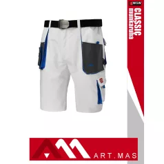   Artmas CLASSIC WHITE technikai kevertszálas kopásálló rövid munkanadrág - munkaruha