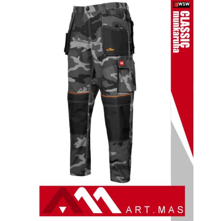 Artmas CLASSIC CAMO technikai kevertszálas kopásálló munkanadrág - munkaruha