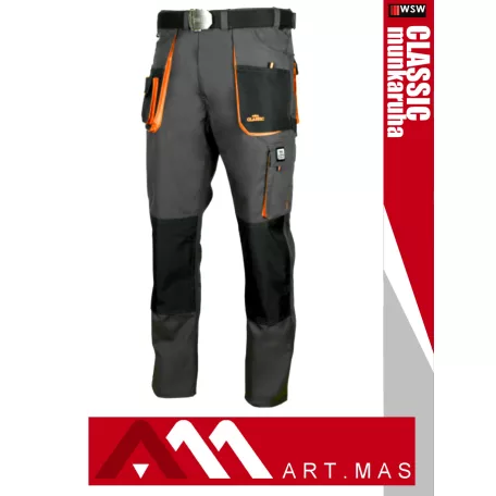 Artmas CLASSIC GREY technikai kevertszálas kopásálló munkanadrág - munkaruha