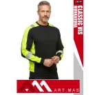 Artmas CLASSIC VIS YELLOW technikai kevertszálas hosszujjú póló - munkaruha