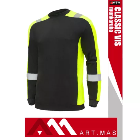 Artmas CLASSIC VIS YELLOW technikai kevertszálas hosszujjú póló - munkaruha