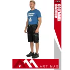Artmas COLEMANN BLACK stretch slimfit technikai rövid farmernadrág - munkaruha