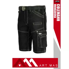   Artmas COLEMANN BLACK stretch slimfit technikai rövid farmernadrág - munkaruha
