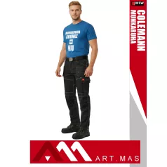  Artmas COLEMANN BLACK stretch slimfit technikai farmernadrág - munkaruha