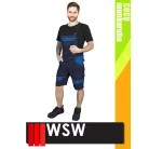 WSW COCO NAVY technikai 100% pamut férfi kantáros rövid munkanadrág - munkaruha