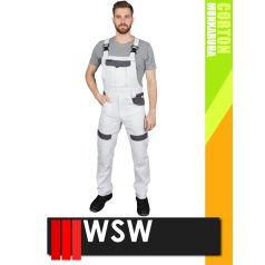 WSW COCO WHITE technikai 100% pamut férfi kantáros munkanadrág - munkaruha   WSW COCO WHITE technikai 100% pamut férfi kantáros munkanadrág - munkaruha
