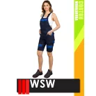 WSW COCO NAVY technikai 100% pamut női derekas rövid munkanadrág - munkaruha