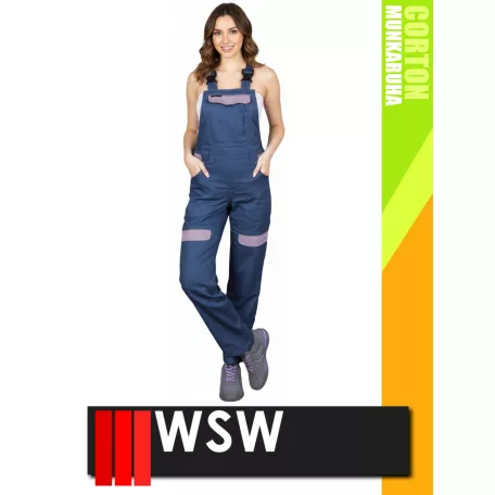 WSW COCO BLUE technikai 100% pamut női kantáros munkanadrág - munkaruha