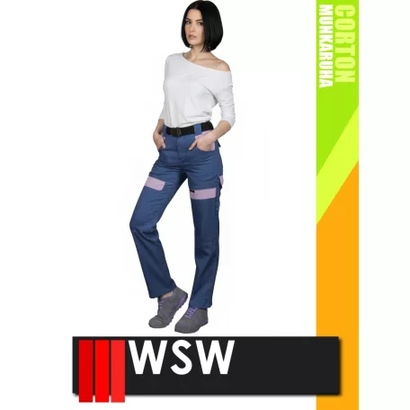 WSW COCO BLUE technikai 100% pamut női derekas munkanadrág - munkaruha