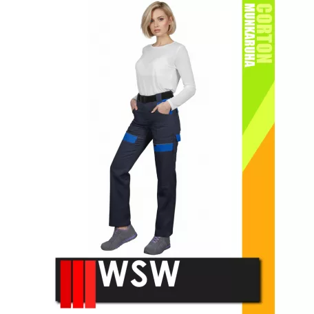 WSW COCO NAVY technikai 100% pamut női derekas munkanadrág - munkaruha