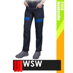 WSW COCO NAVY technikai 100% pamut női derekas munkanadrág - munkaruha